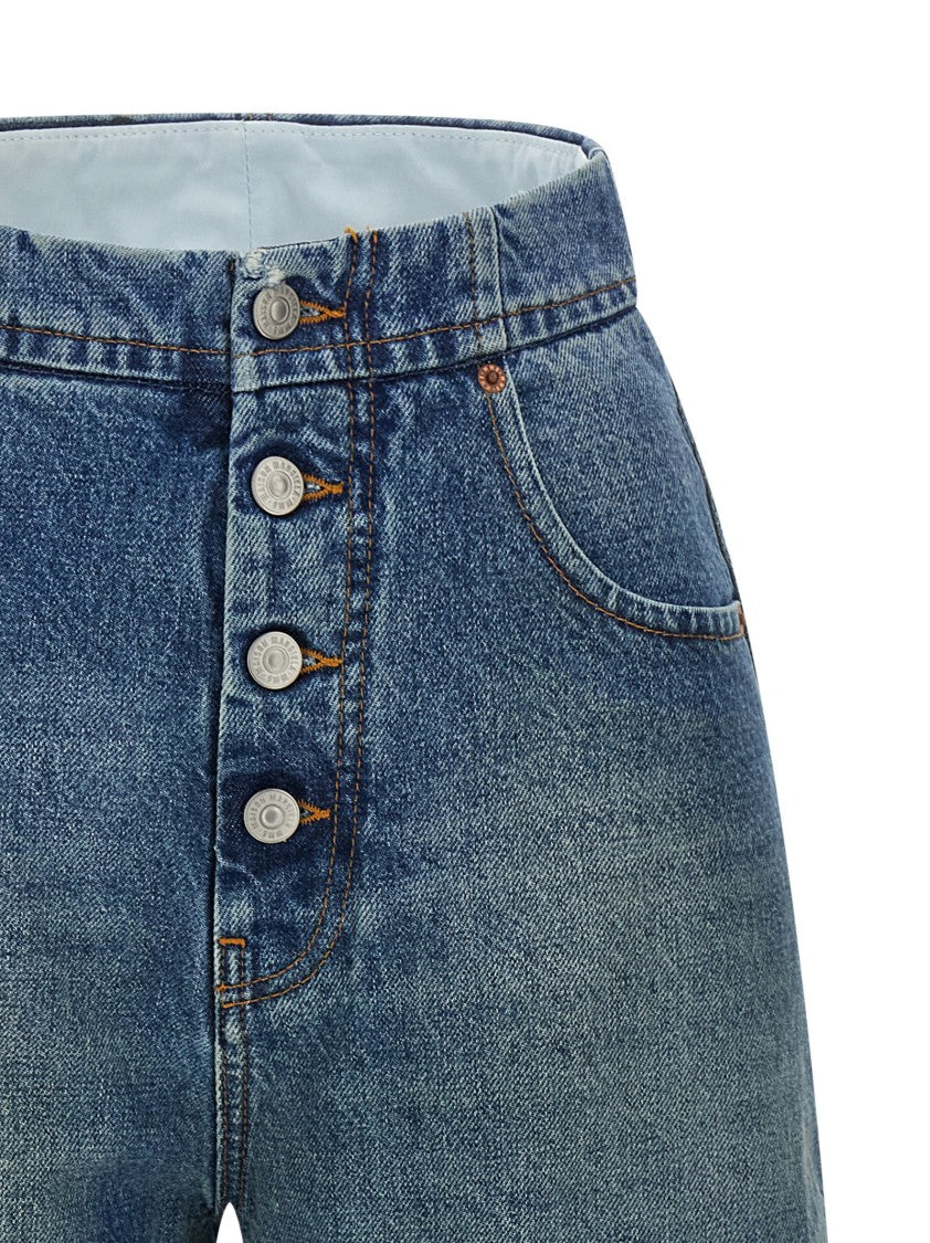 Mm6 By Maison Margiela Stonewashed Cotton Denim Jeans