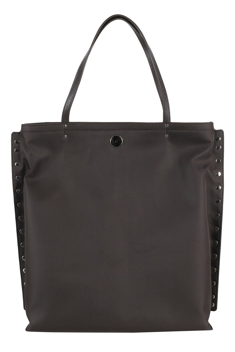 Zanellato Brown A Spasso Tokyo Medium Studded Nylon Shoulder Bag