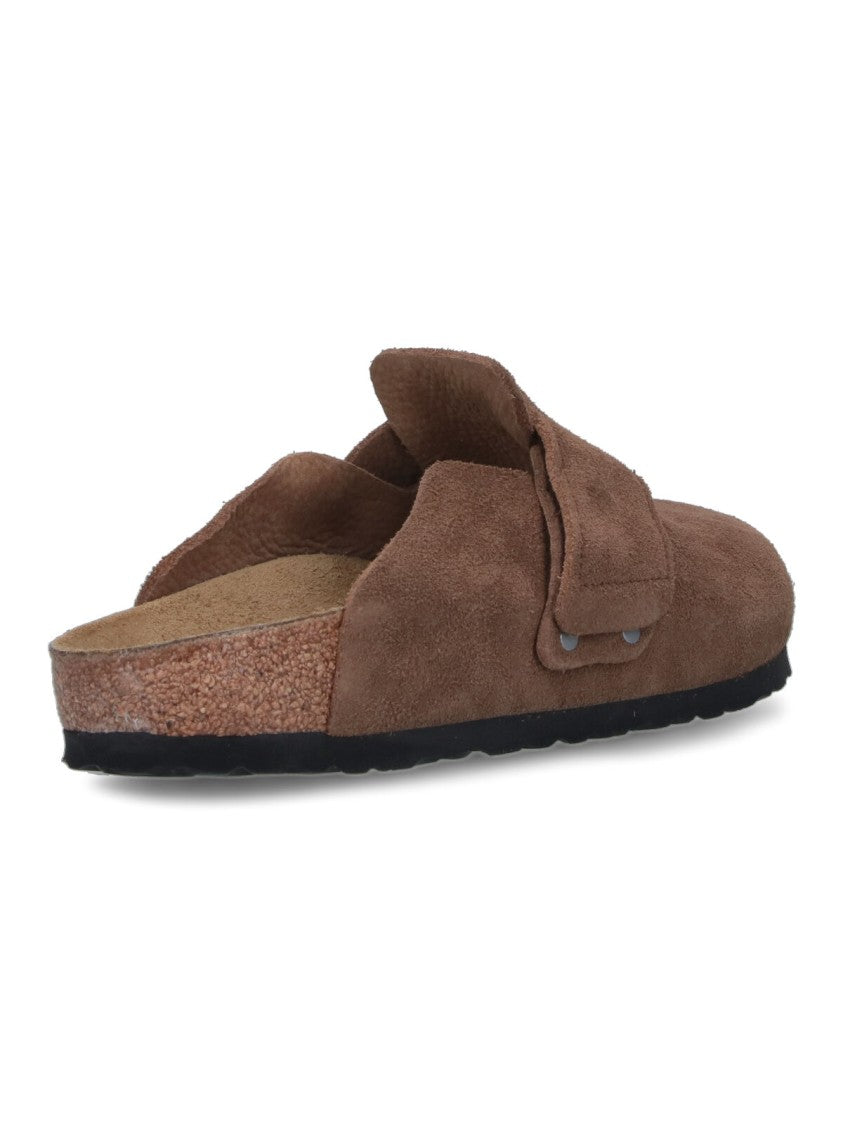 Birkenstock Brown Loma Suede Rounded Toe Mules
