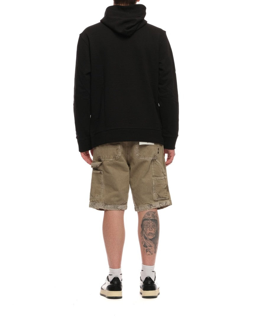 Paul & Shark Casual Black Hoodie With Drawstring Hood