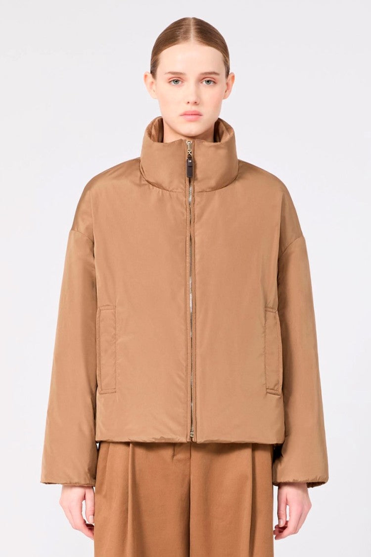 Max Mara Camel Mtcmora Stand-Collar Camel Puffer Jacket
