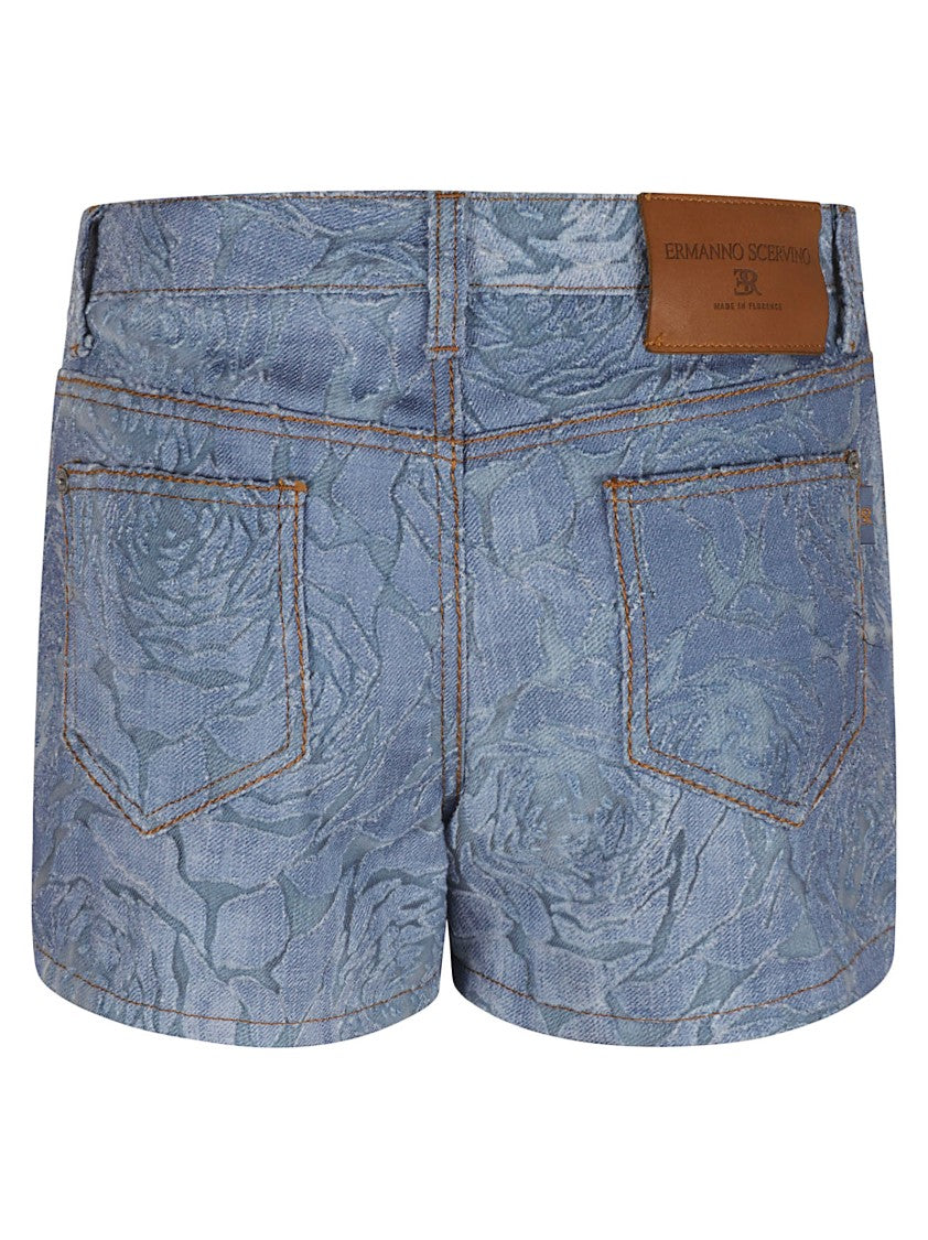 Ermanno Scervino Fitted Denim Shorts