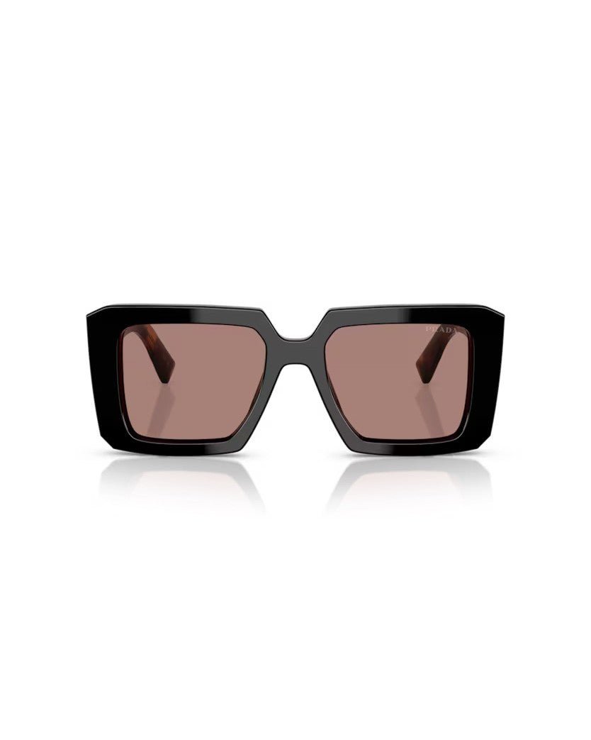 Prada Geometric Black Sunglasses With Iconic Triangle Detail