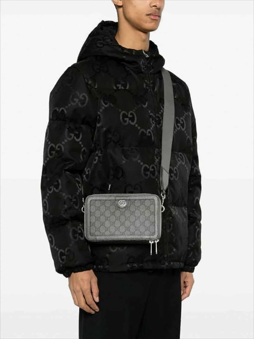 Gucci Rectangular Monogram Canvas Crossbody Bag