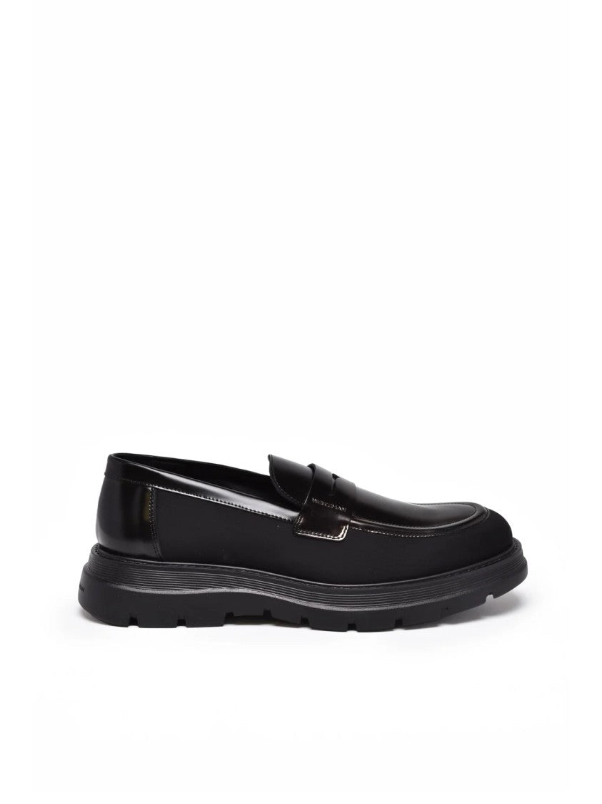 Stuart Weitzman Black Club La Penny Leather Loafers