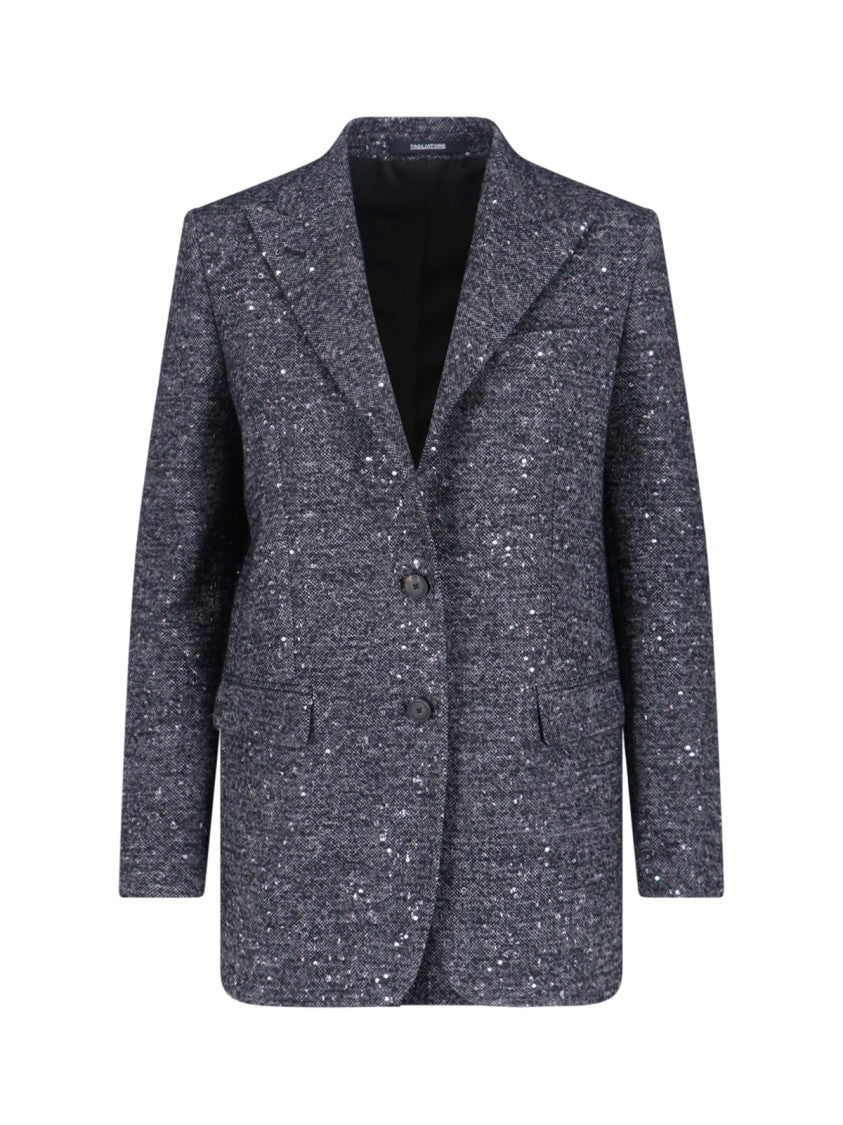 Tagliatore Tailored Grey Jacket With Sleek Silhouette