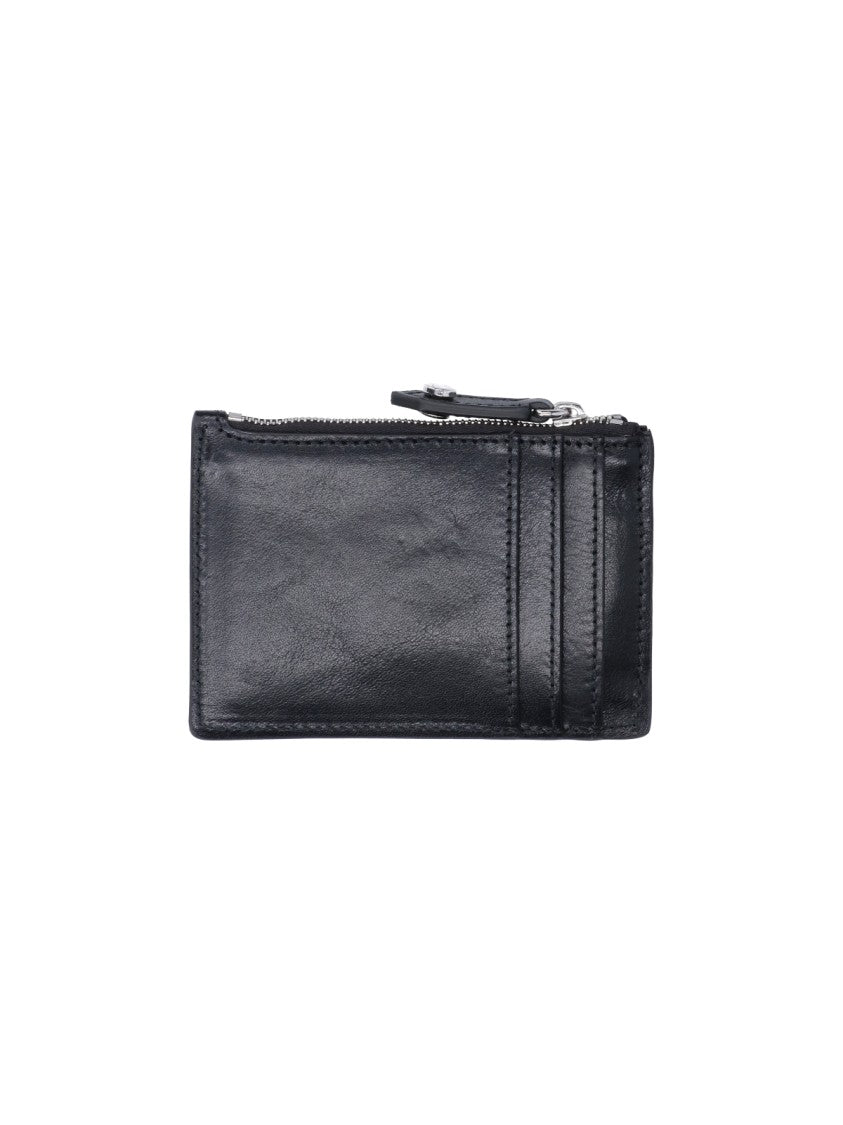 Vivienne Westwood Black Slim Zip Calfskin Cardholder