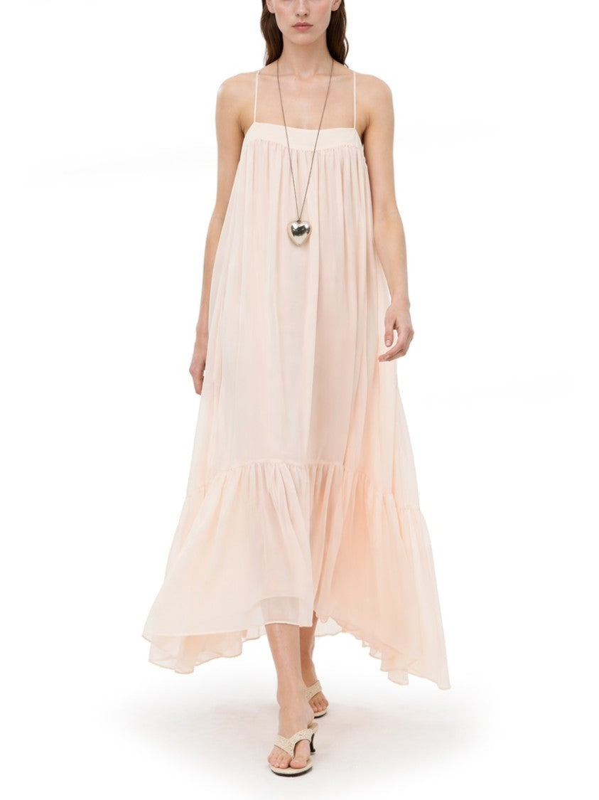 Rotate Birger Christensen Flowing Spaghetti Straps Chiffon Dress