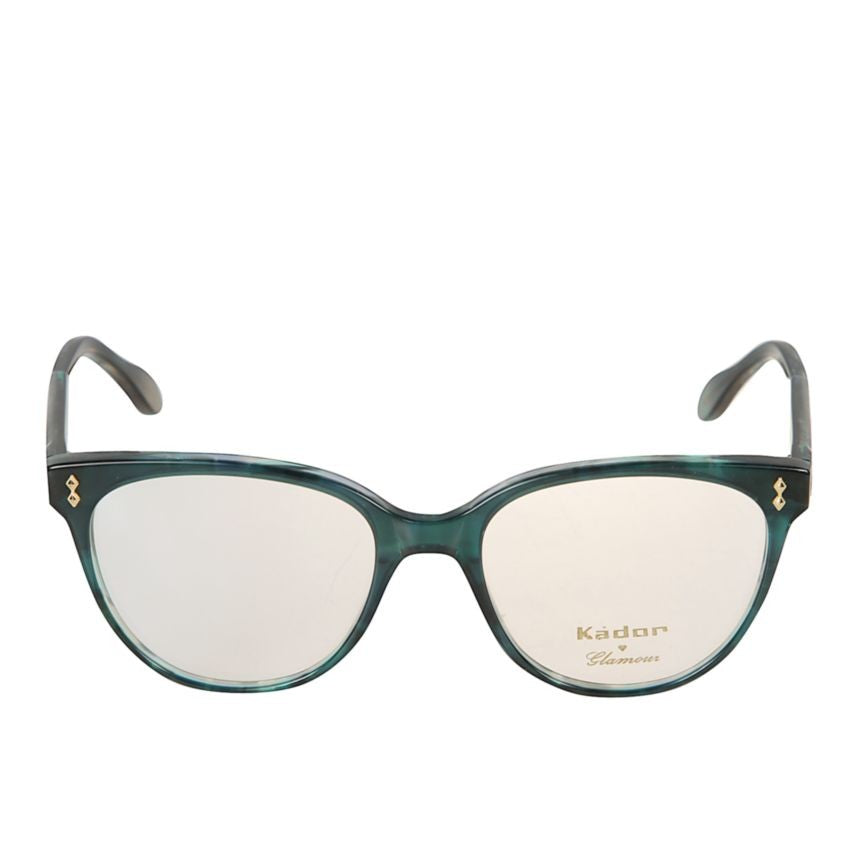 Kador Nikla Glamour Translucent Green Cat-Eye Sunglasses With Gold Accents