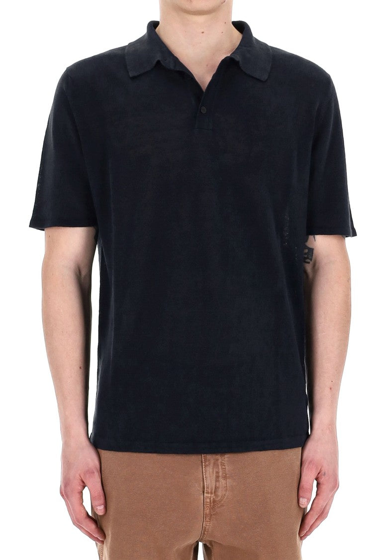 Roberto Collina Short Sleeve Linen Polo