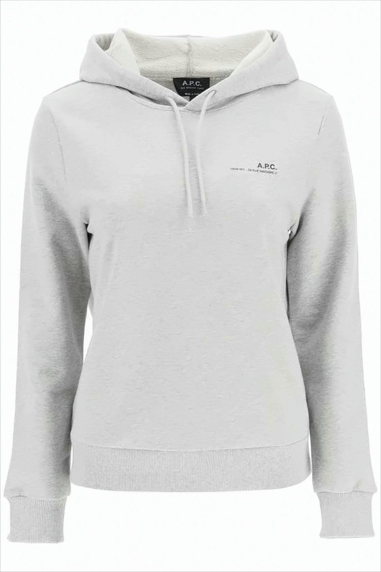 A.P.C. Light Grey Hooded Sweatshirt With Drawstring