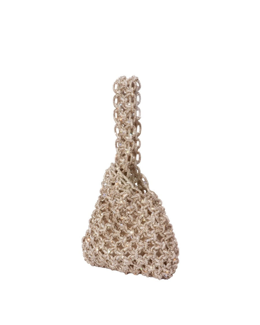 Hibourama Golden Shadow Niky Triangular Handwoven Resin Handbag