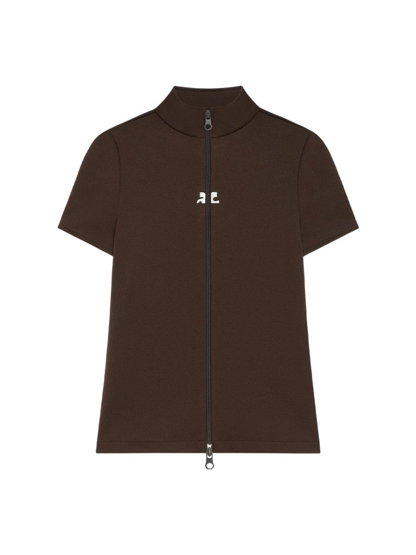 Courrèges Interlock Full Front Zipper Top