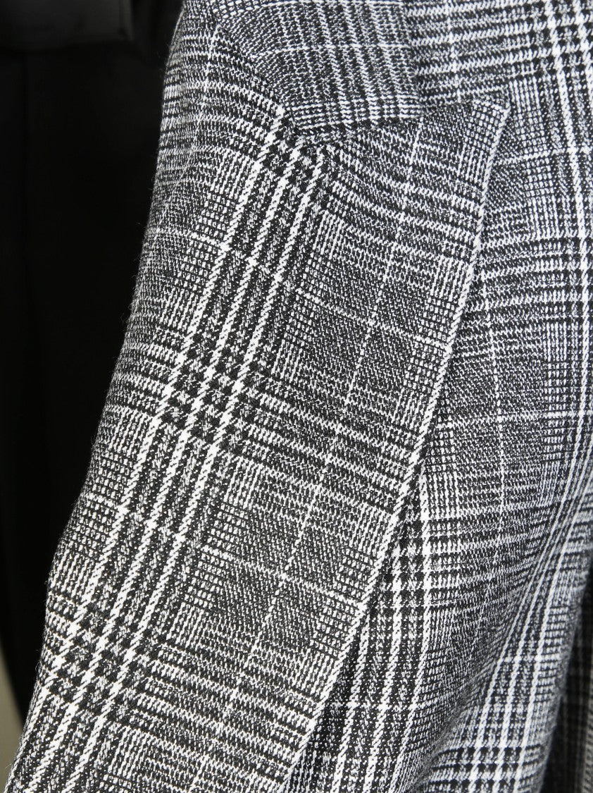 Liu Jo Single-Breasted Checkered Blazer