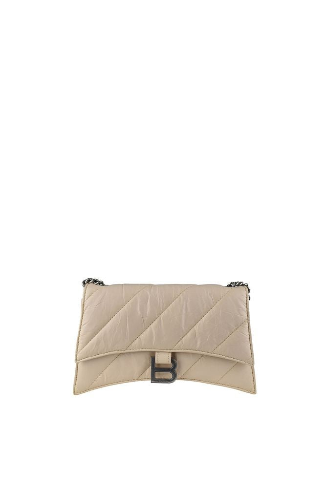 Balenciaga Sand-Beige Quilted Leather Crush Chain Xs Bag