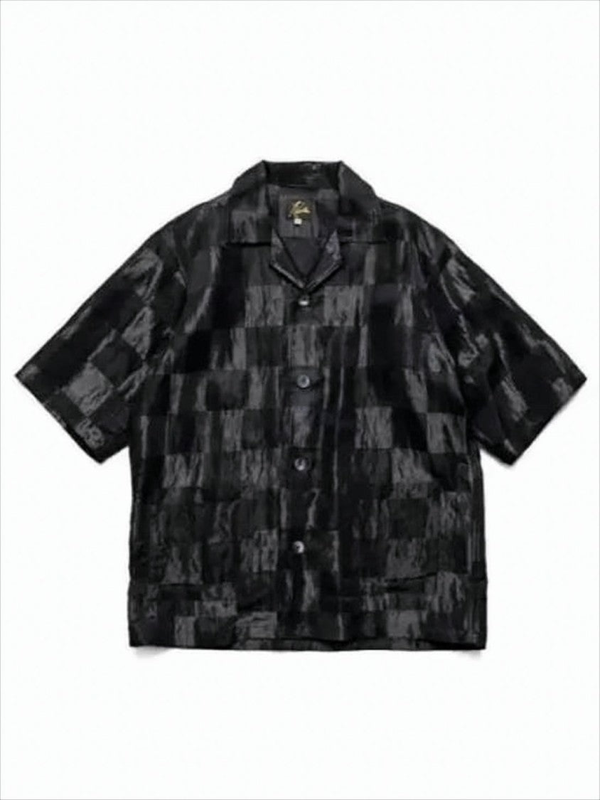 Needles Short-Sleeved Checkered Shirt With Glossy Finish
