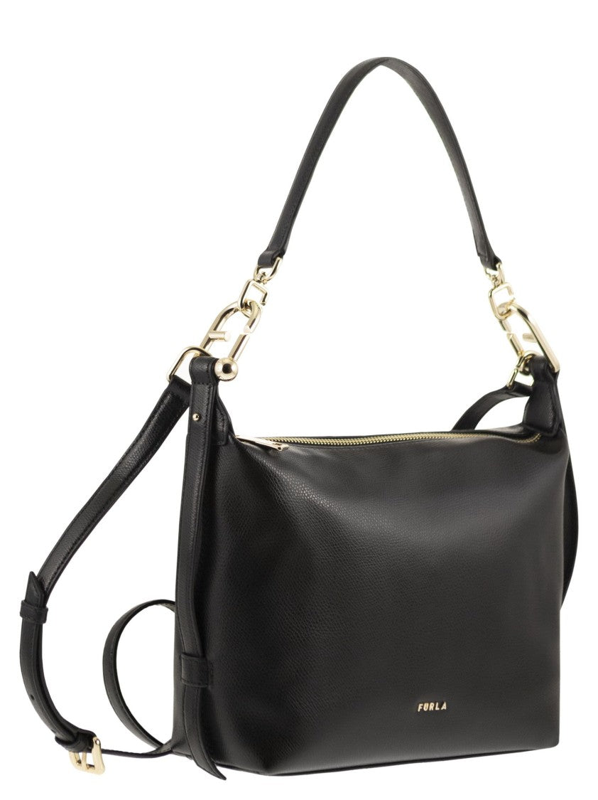 Furla Fine Embossed Leather Mini Hobo Bag