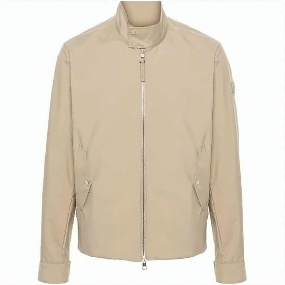 Moncler Minimalist Polyester And Leather Jacket