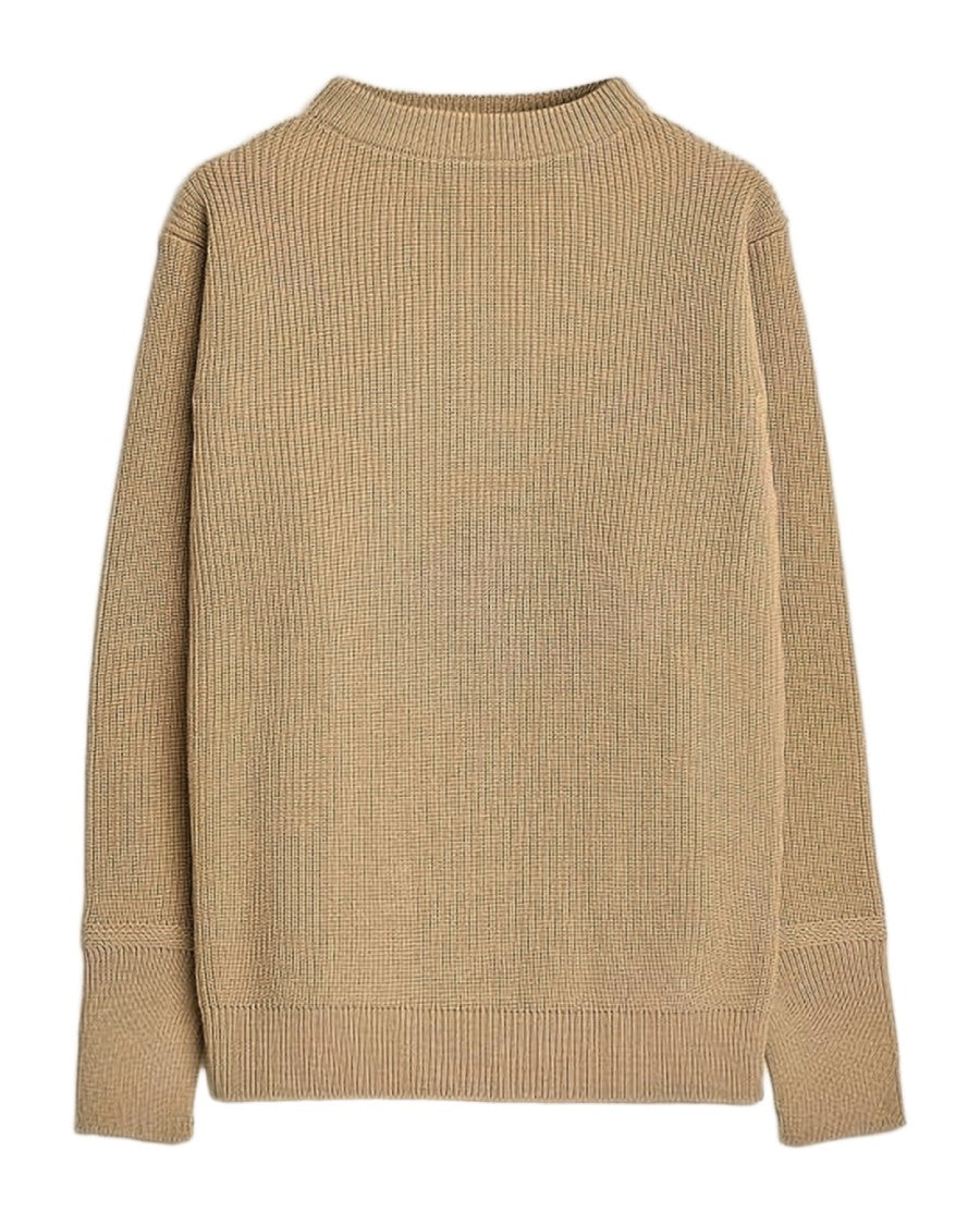Andersen-Andersen Ribbed Texture Sweater With Classic Crew Neckline