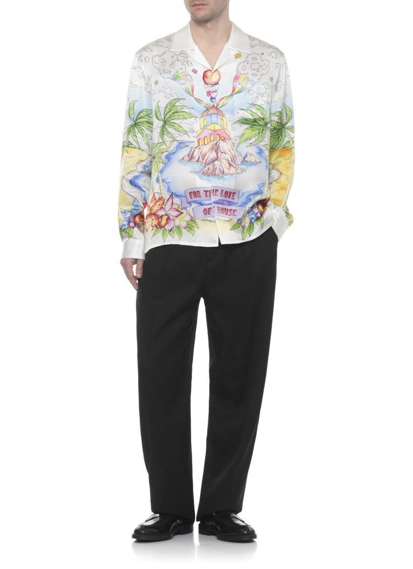 Casablanca Ivory Better Days Silk Shirt