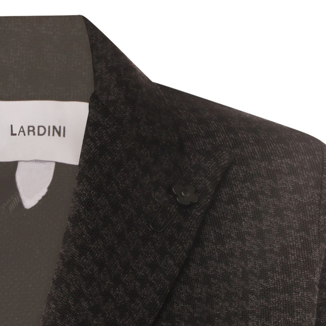 Lardini Double-Breasted Textured Houndstooth Blazer