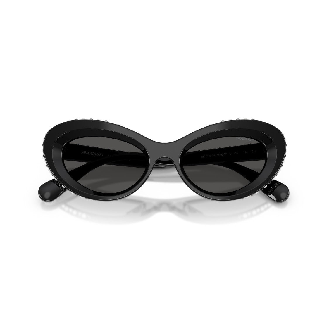 Swarovski 0Sk6061u Cat-Eye Sunglasses With Crystal-Embellished Frame