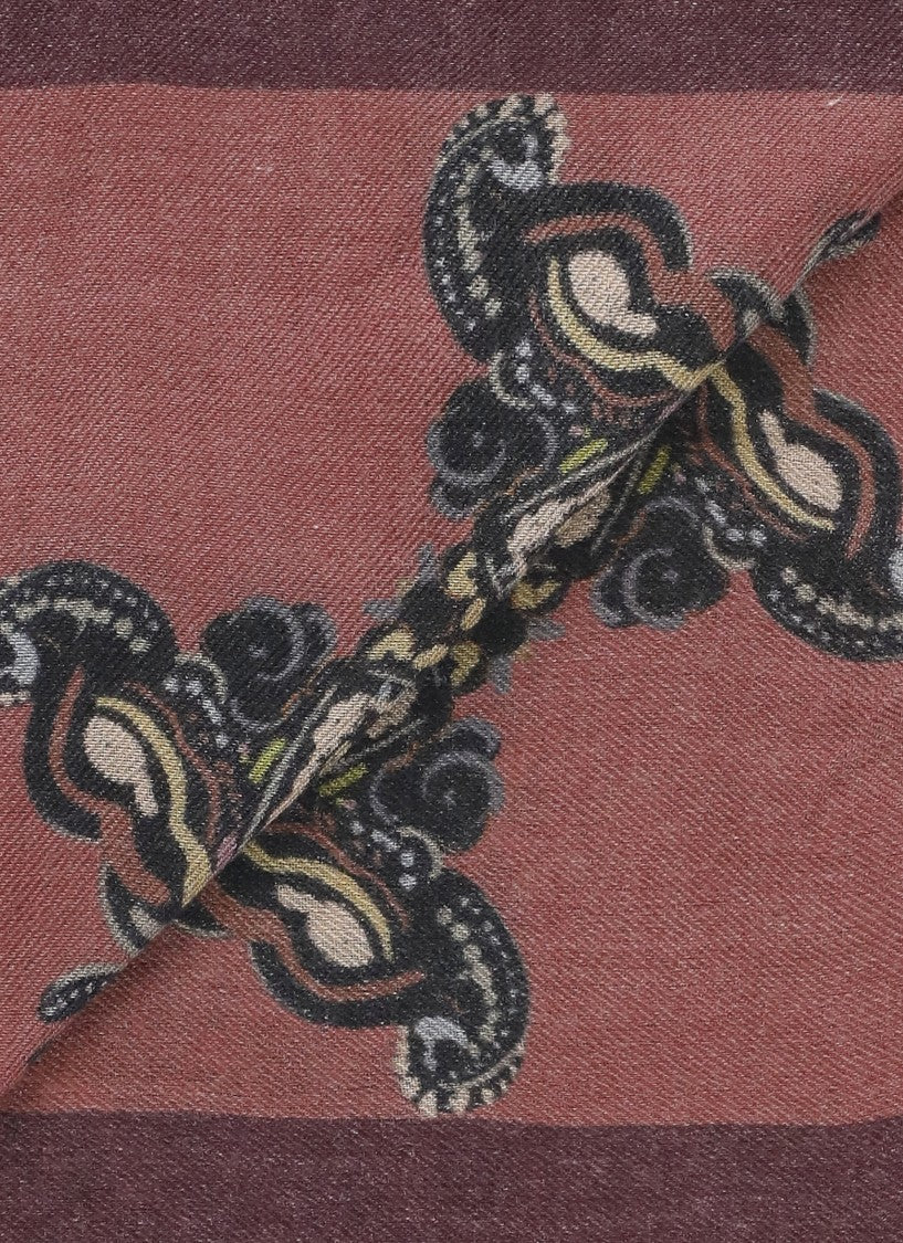Etro Intricate Patterned Wool, Cashmere And Silk Stole