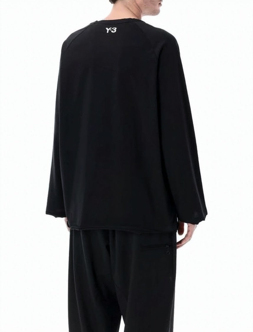 Y-3 Relaxed Fit Black Long-Sleeve Top