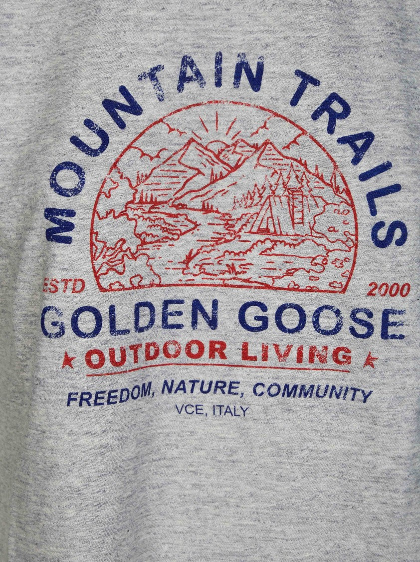 Golden Goose Heather Grey Slim-Fit Long T-Shirt