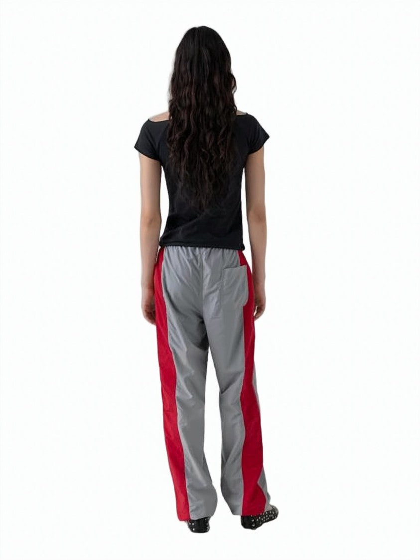 Gimaguas Relaxed Fit Track Pants With Bold Red Side Stripes