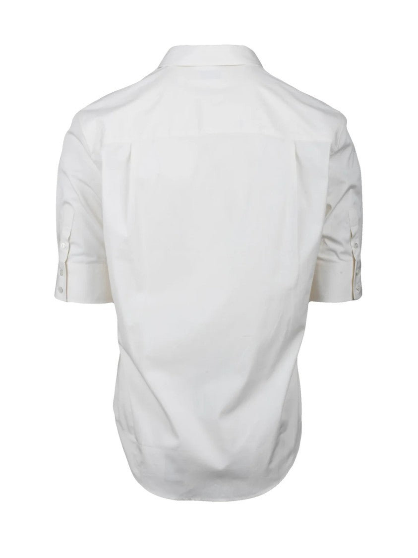 Alexander Mcqueen White Classic Short-Sleeve Cotton Shirt