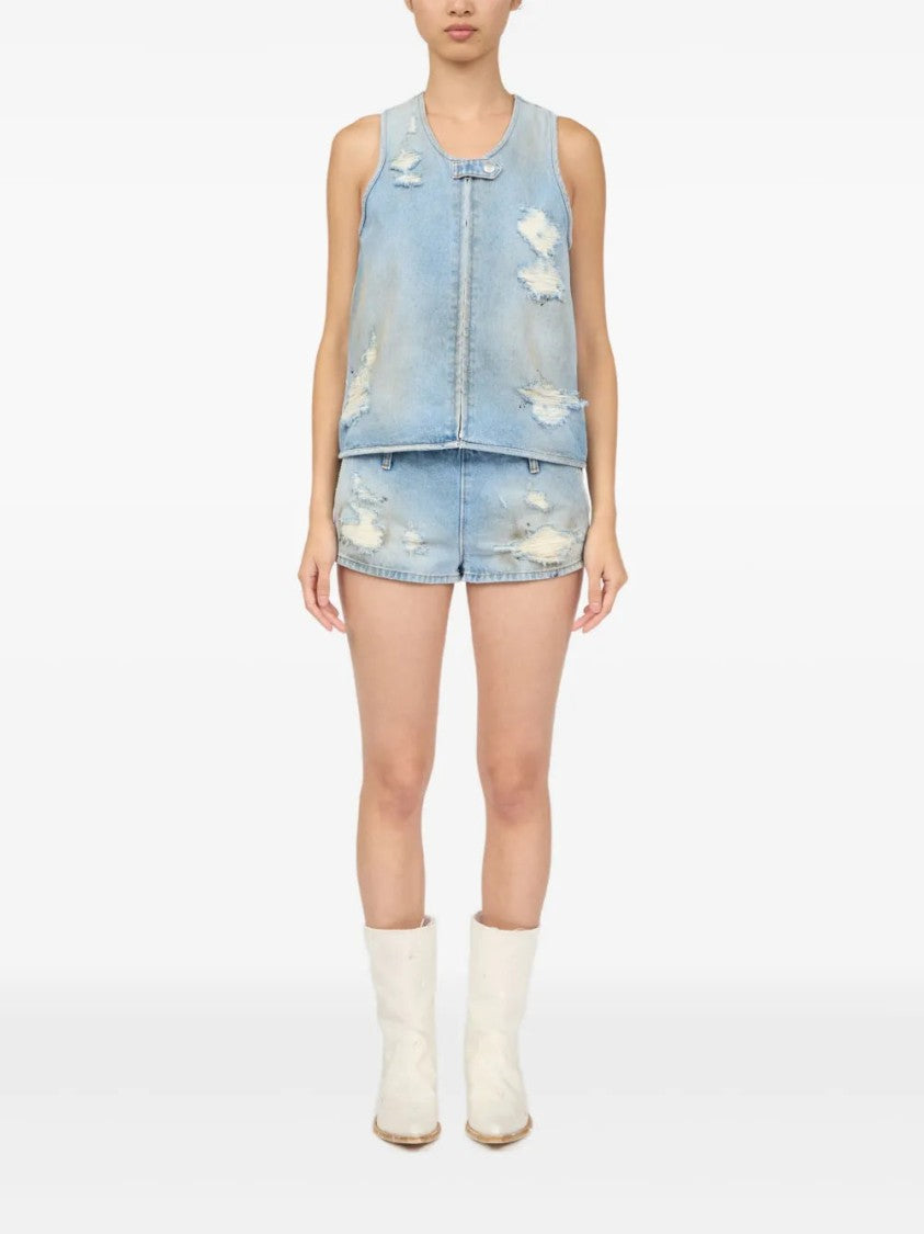 Mm6 By Maison Margiela Distressed Effect Waistcoat