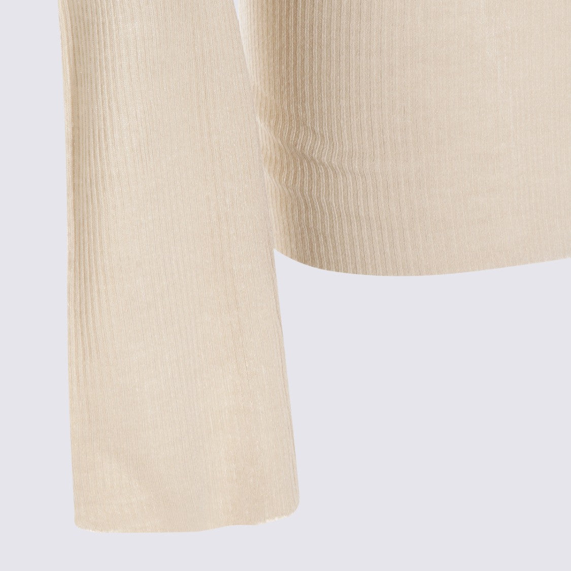 Rick Owens Sand Viscose/Silk Ribbed Sweater