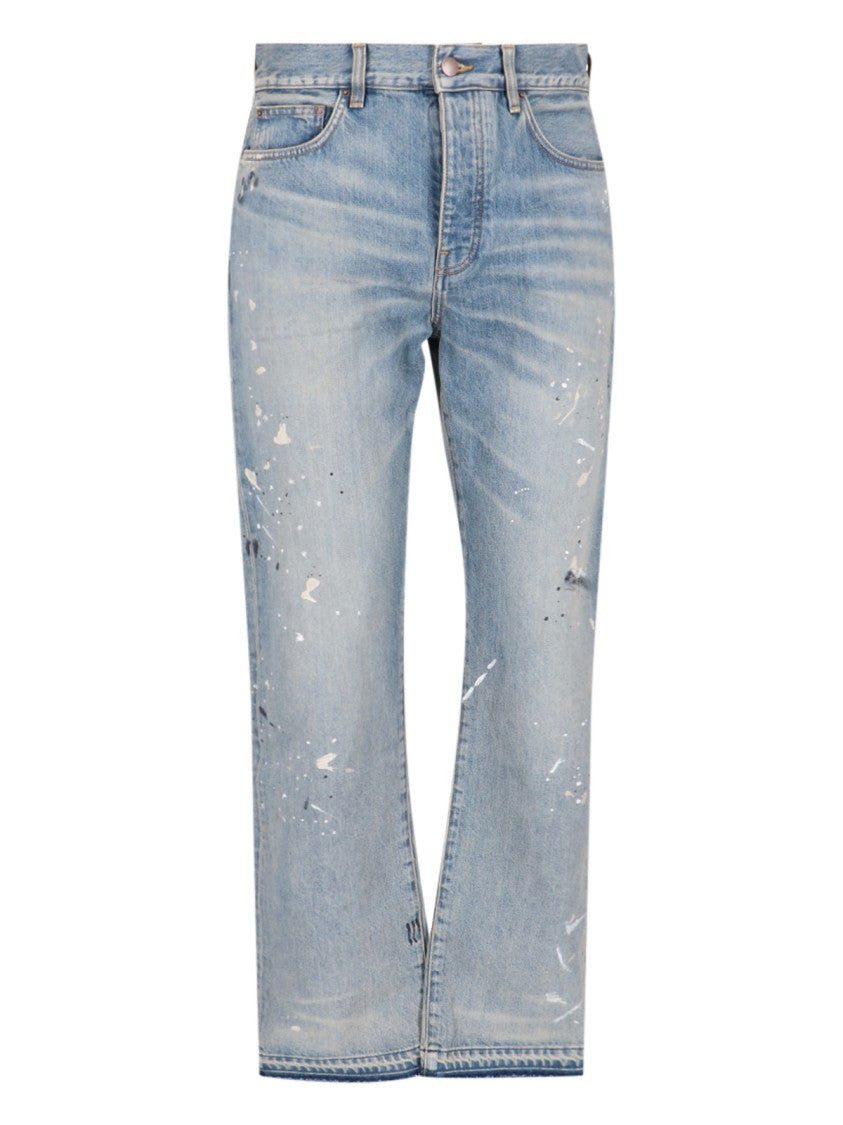 Amiri Amiri "Painte" Straight Jeans In Light Blue Denim