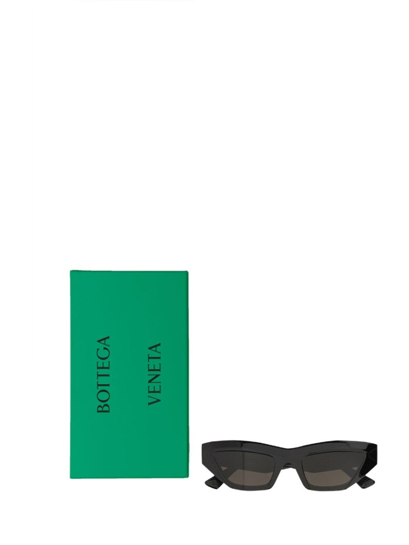 Bottega Veneta Sculptured Cat Eye Sunglasses With Glossy Finish