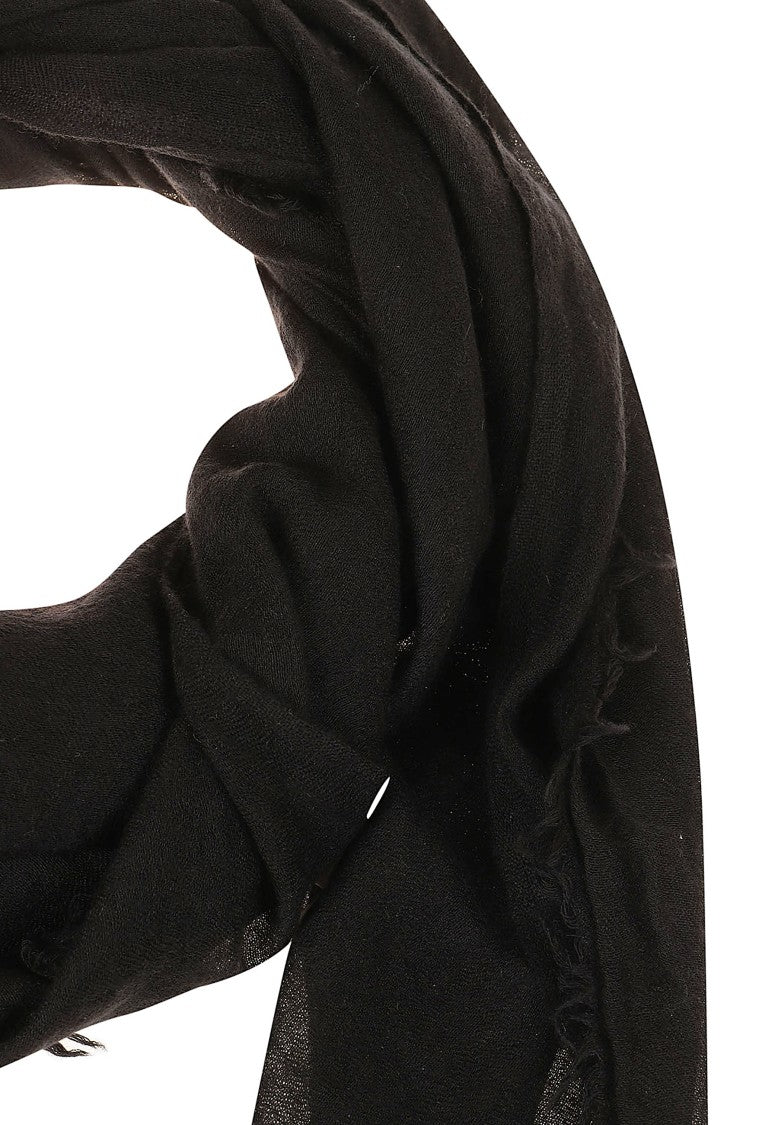 Destin Wide Silhouette Scarf With Hand-Frayed Edges