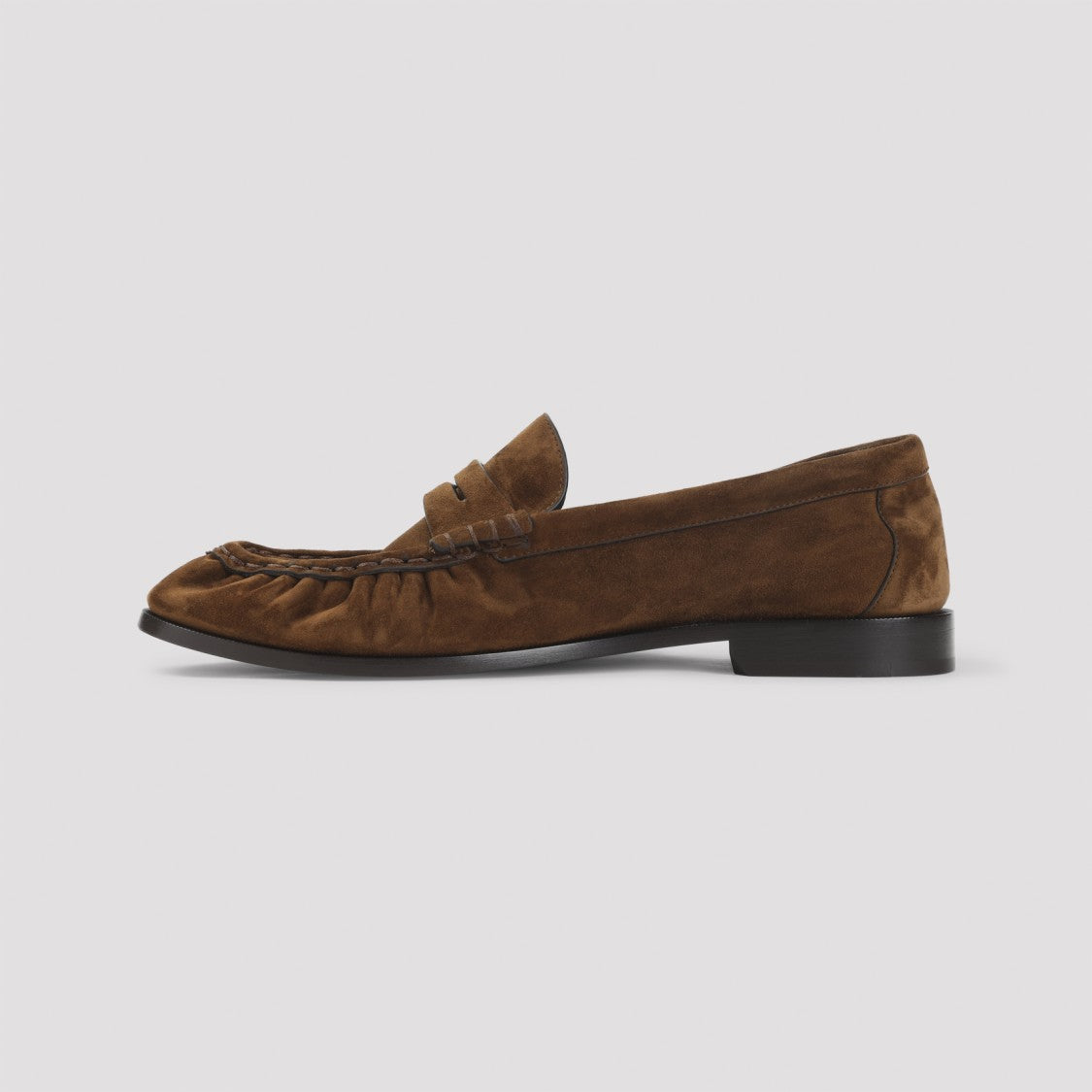 Saint Laurent Classic Moccasin Loafers With Gathered Detailing