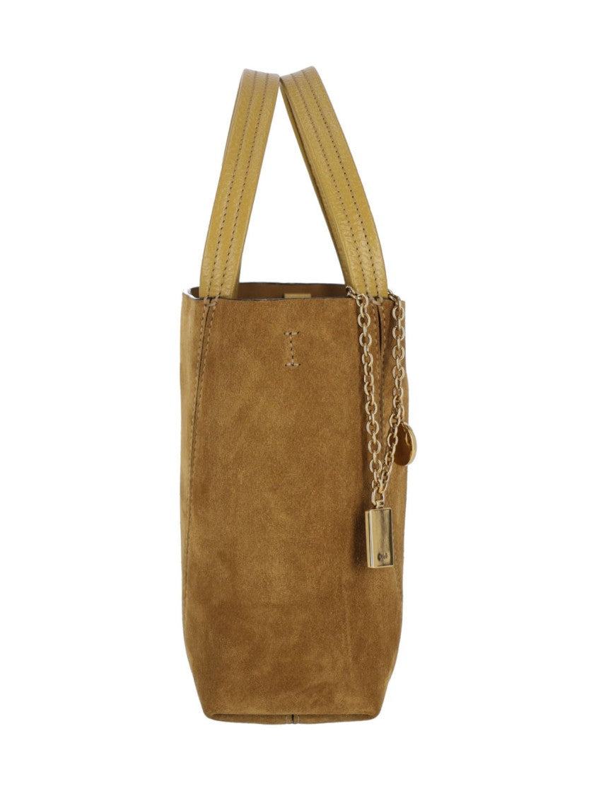 Chloé Spin Tote Bag Small – Brown Suede