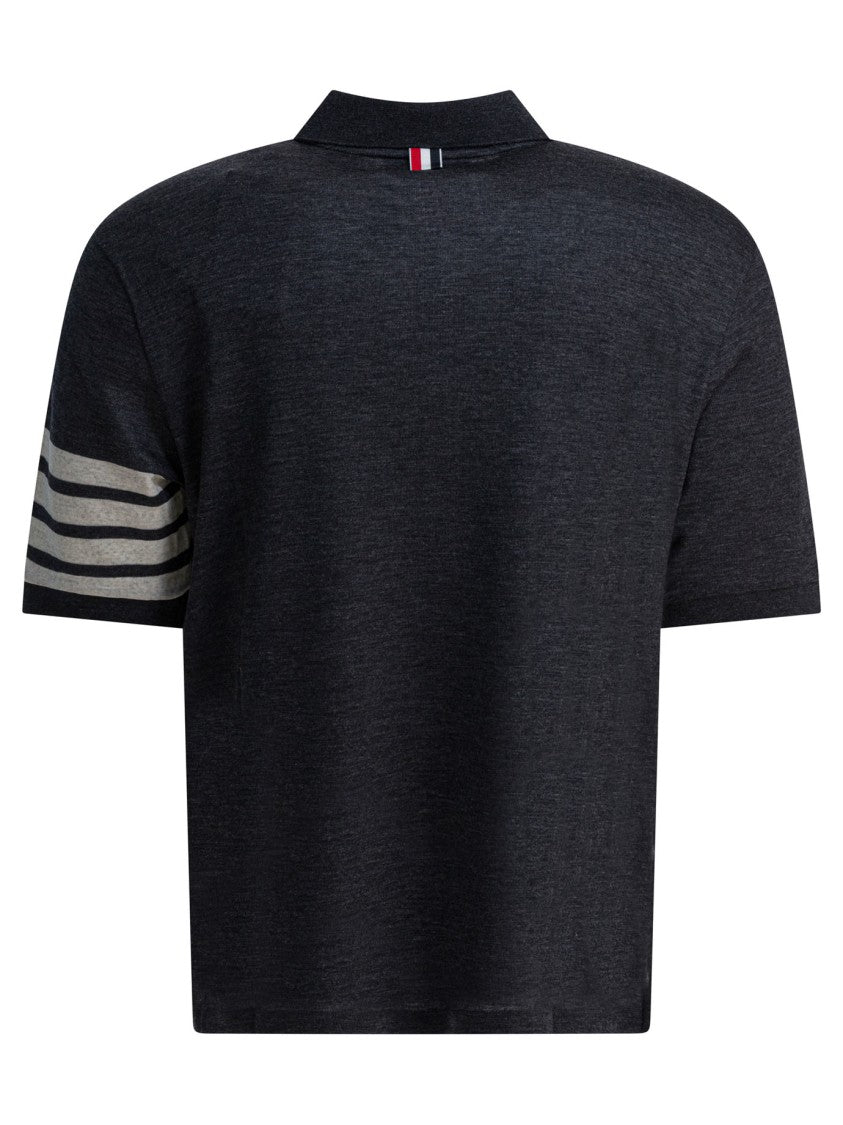 Thom Browne "4-Bar" Wool Polo Shirt