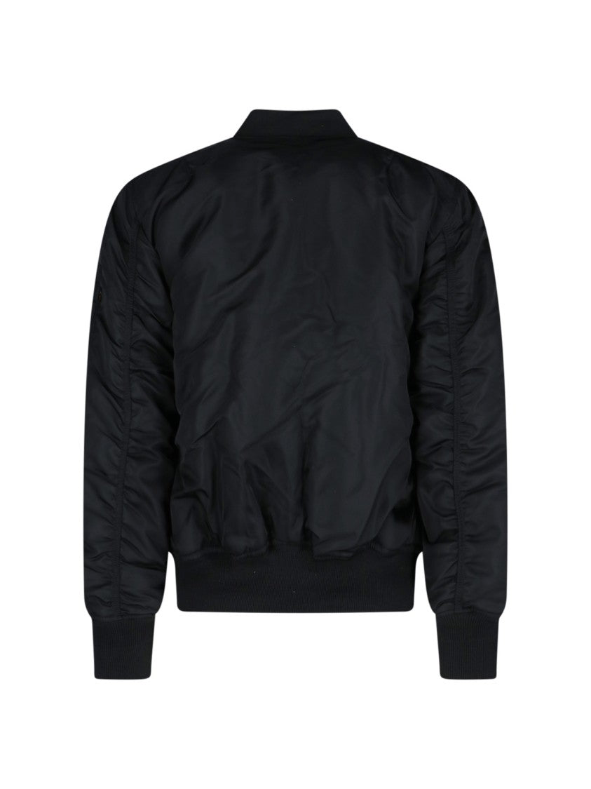 Alpha Industries Black Nylon Reversible Ma-1 Bomber Jacket