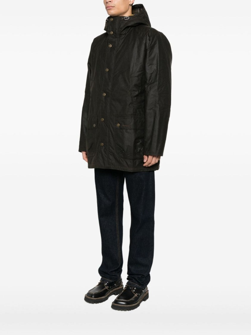 Barbour Durable Waxed Cotton Jacket With Tartan Lining