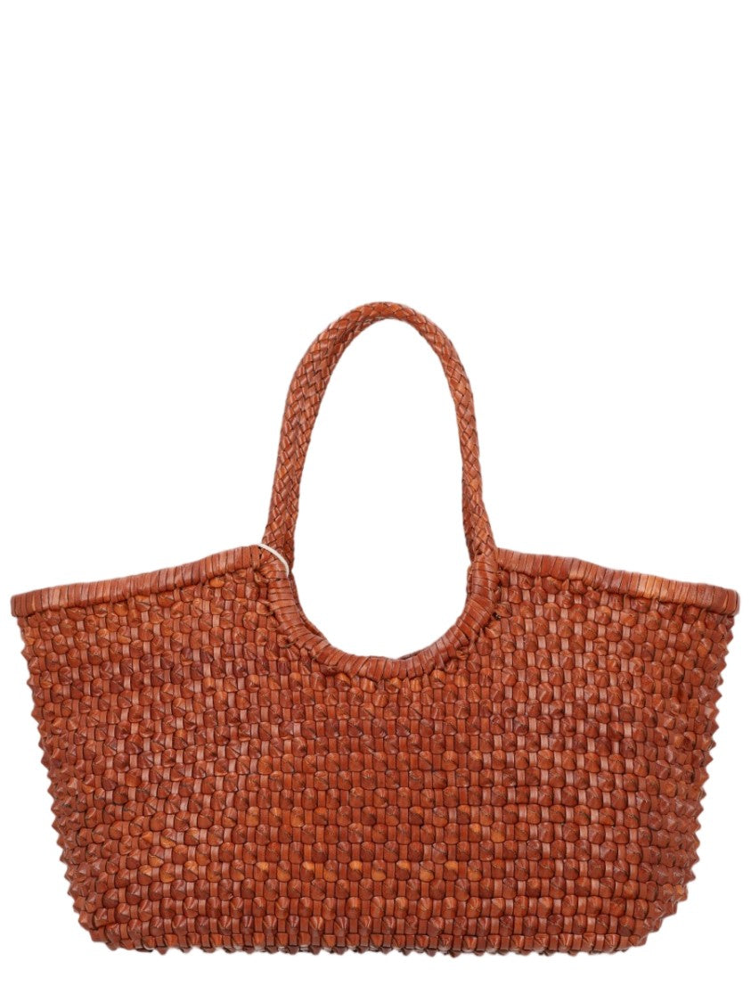 Dragon Diffusion Buff Spacious Woven Leather Shoulder Bag