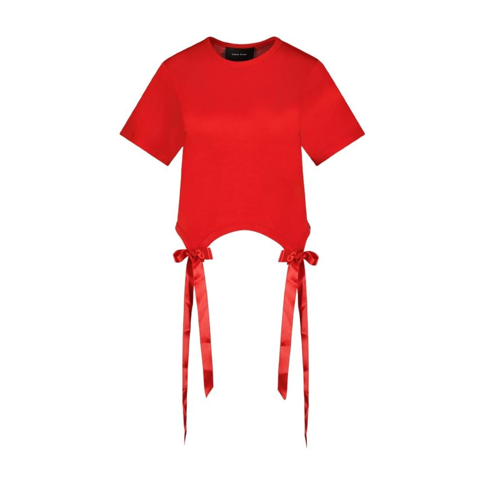 Simone Rocha Bow Tails T Shirt - Synthetic - Red