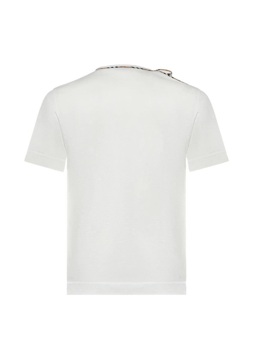 Burberry Cotton Regular Check Trim T-Shirt