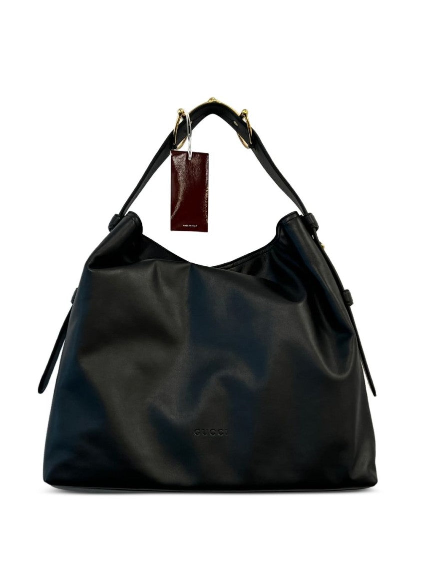 Gucci Soft-Structured Calfskin Leather Bag With Gold-Tone Hardware