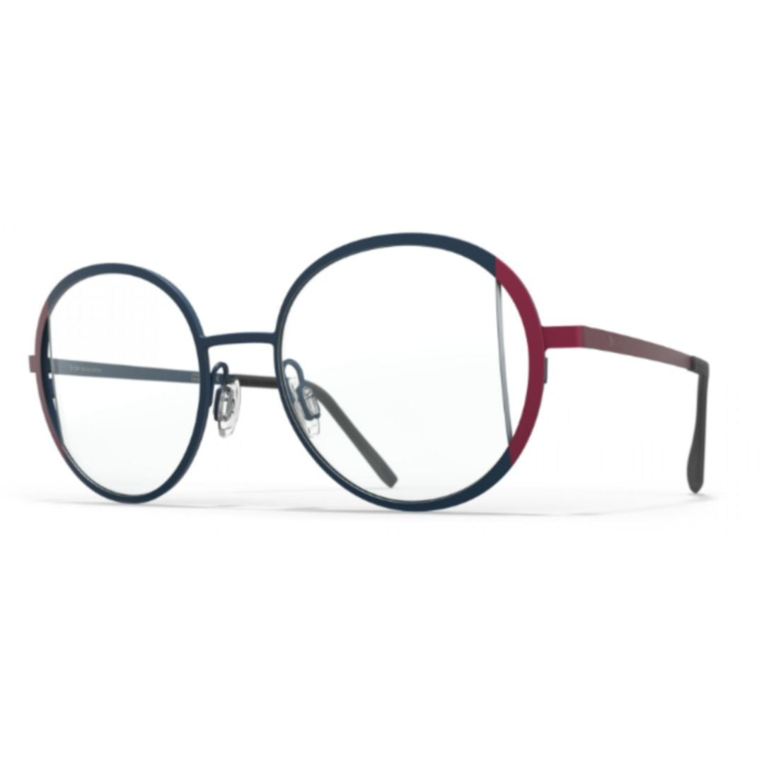 Blackfin Bf951 Simos Round Frame Eyeglasses With Dark Blue Base
