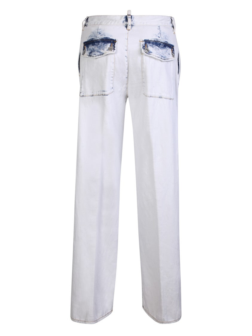 Dsquared2 Light Blue Faded High Waist Jeans