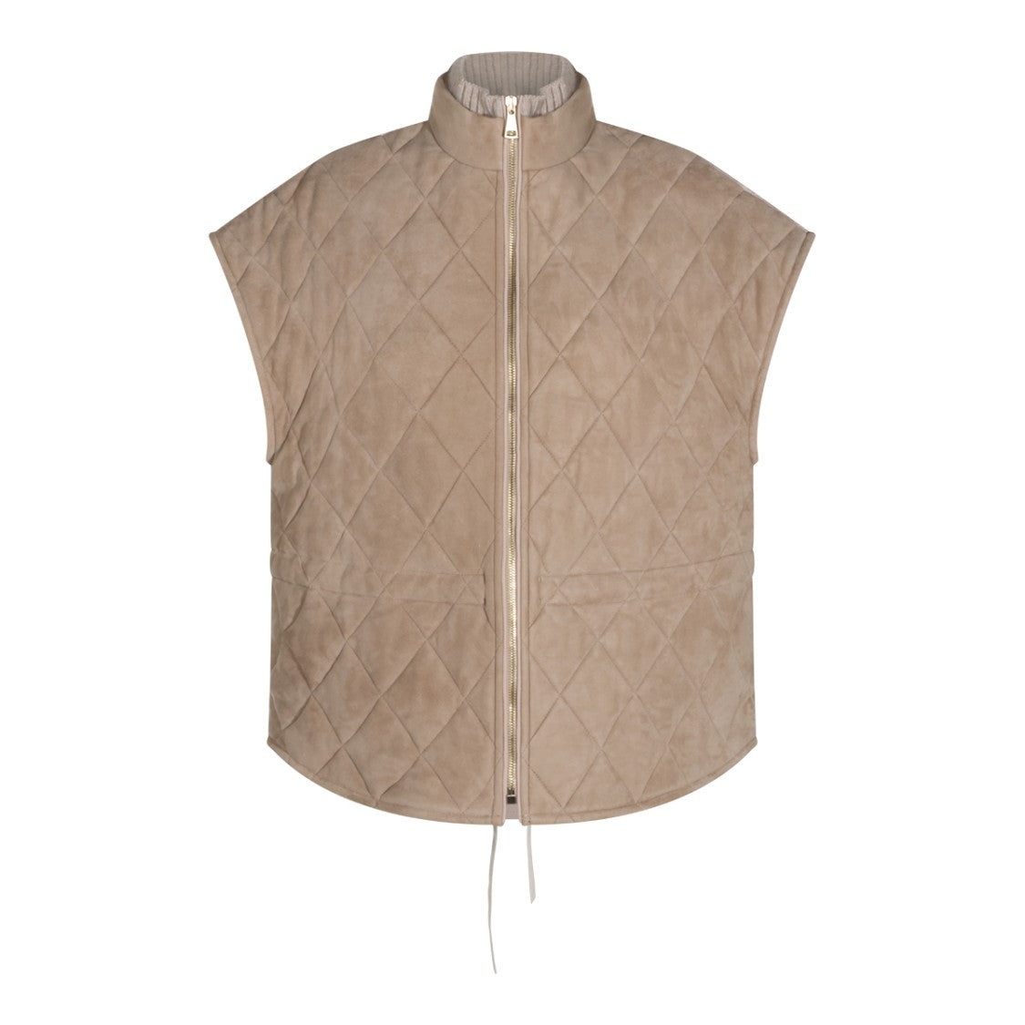 Fabiana Filippi Sleeveless High Collar Quilted Jacket