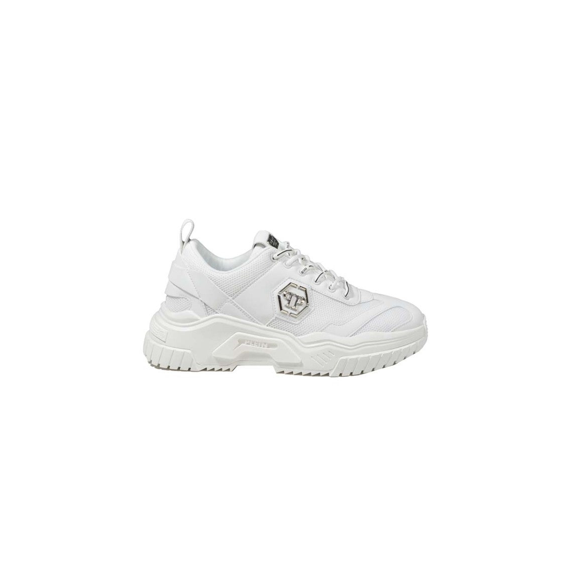 Philipp Plein White Technical Fabric Predator Sneakers