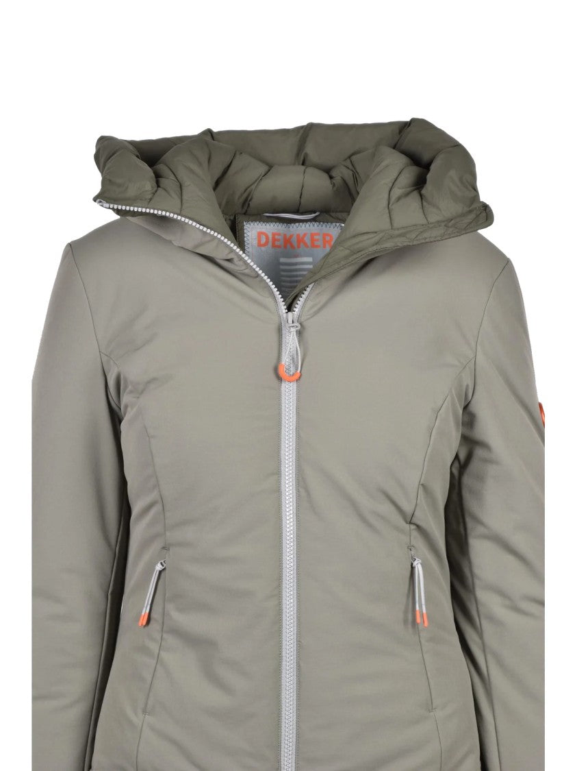 Dekker Sage Green Padded Polyamide-Blend Coat
